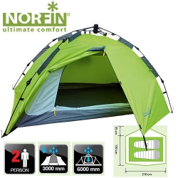 Pusautomātiskā telts Norfin Zope 2, NF-10401
