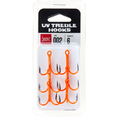 Āķi trīsžuburu Lucky John ORANGE UV LJH201 № 2, LJ20101-002