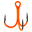 Āķi trīsžuburu Lucky John ORANGE UV LJH201 № 2, LJ20101-002