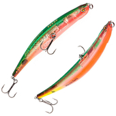 Кликните для увеличения Foto Vobleris AKARA «Crooked Minnow» 110 F (110mm, 10gr, līdz 0.5m), CM-110F-A208