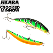 Кликните для увеличения Foto Vobleris AKARA «Crooked Minnow» 90 F (90mm, 7gr, līdz 0.3m), CM90F-A107