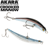 Кликните для увеличения Foto Vobleris AKARA «Crooked Minnow» 90 F (90mm, 7gr, līdz 0.3m), CM90F-A158