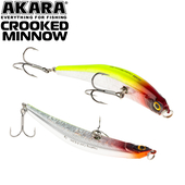 Кликните для увеличения Foto Vobleris AKARA «Crooked Minnow» 90 F (90mm, 7gr, līdz 0.3m), CM90F-A60