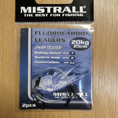 Fluorokarbona pavadiņas Mistrall 20kg/25cm/2.gab, AM-6310072