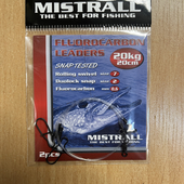 Fluorokarbona pavadiņas Mistrall 20kg/20cm/2.gab, AM-6310071