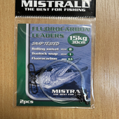 Fluorokarbona pavadiņas Mistrall 15kg/30cm/2.gab, AM-6310069