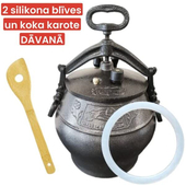 AFGĀŅU KAZANS ar rokturi SB 15 L (11.8 L) Rashko Baba + 2 silikona blīves un koka karote DĀVĀNĀ