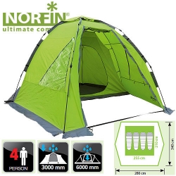 Кликните для увеличения Foto Pusautomātiskā telts Norfin ZANDER 3, NF-10403