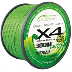 Кликните для увеличения Foto Mistrall Shiro pītā aukla Green Catfish 0.40mm 300m, ZM-3480040