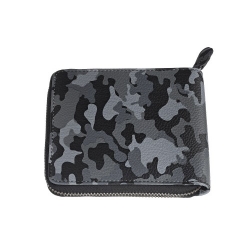 Vīriešu Ādas maks Zippo ar rāvējslēdzēju Camo Grey, 2.006.054