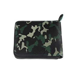 Vīriešu Ādas maks Zippo ar rāvējslēdzēju Camo Green, 2.006.055