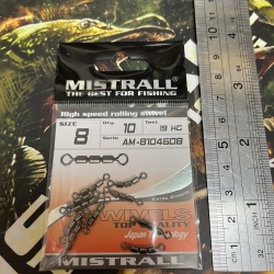 Griezulis Mistrall - Rolling swivel 3x (# 8, 19 kg, 10 gab.), AM-8104608