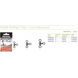 Griezulis Mistrall - Cross Rolling Swivel (# 2, 42 kg, 10 gab.), AM-8091002