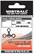 Griezulis Mistrall - Cross Rolling Swivel (# 4, 35 kg, 10 gab.), AM-8091004