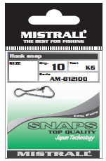 Karabīne Mistrall - Fastlock Snap (# 000, 4 kg, 10 gab.), AM-8121/000