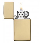 Zippo šķiltavas 1654B Slim High Polish Brass