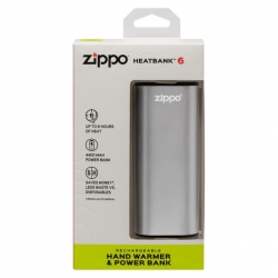 Zippo HeatBank® 6 uzlādējams roku sildītājs, ar funkciju Power bank, 2007390