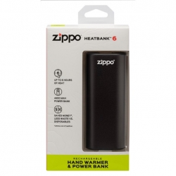 Zippo HeatBank® 6 uzlādējams roku sildītājs, ar funkciju Power bank, 2007389