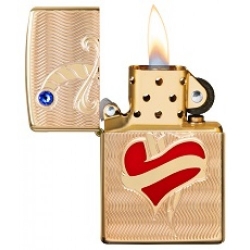 Zippo šķiltavas 49303 Armor™ Heart and Sword Design