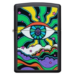 Zippo šķiltavas 49699 Black Light Eye Design