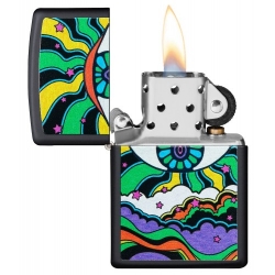 Zippo šķiltavas 49699 Black Light Eye Design