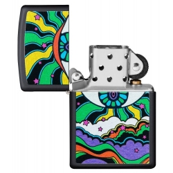 Zippo šķiltavas 49699 Black Light Eye Design