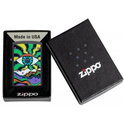 Zippo šķiltavas 49699 Black Light Eye Design