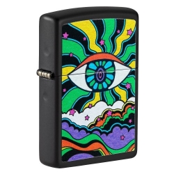 Zippo šķiltavas 49699 Black Light Eye Design