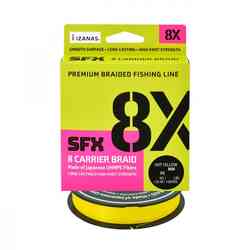 Pītā aukla Sufix SFX 8X (0.128mm/7.3kg/135m) dzeltena, 126726