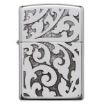 Zippo šķiltavas 28530 High Polish Chrome Filigree