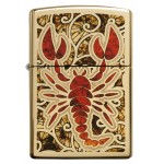 Zippo šķiltavas 29096 High Polish Brass Scorpio