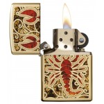 Zippo šķiltavas 29096 High Polish Brass Scorpio