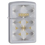 Zippo šķiltavas 29411 Satin Chrome Flowers