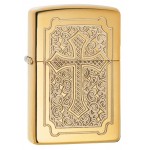 Zippo šķiltavas 29436 High Polish Brass Eccentric