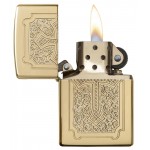 Zippo šķiltavas 29436 High Polish Brass Eccentric