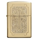 Zippo šķiltavas 29436 High Polish Brass Eccentric