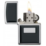 Zippo šķiltavas 355 High Polish Chrome Black Ultralite