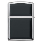 Zippo šķiltavas 355 High Polish Chrome Black Ultralite