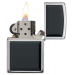 Zippo šķiltavas 355 High Polish Chrome Black Ultralite