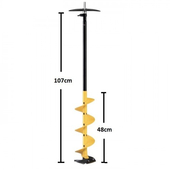 Ledusurbis ar adapteri skrūvpistolei Mora Ice Spiral Ice Bee w/adapter 150mm- plastmasas spirāle