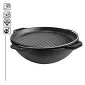 Āzijas čuguna katls ar čuguna vāku-grillpanna 10 L TM 